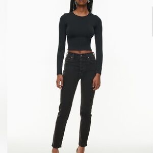 Aritzia Denim Forum The Yoko High Rise Slim Black Size 26 Denim Jeans